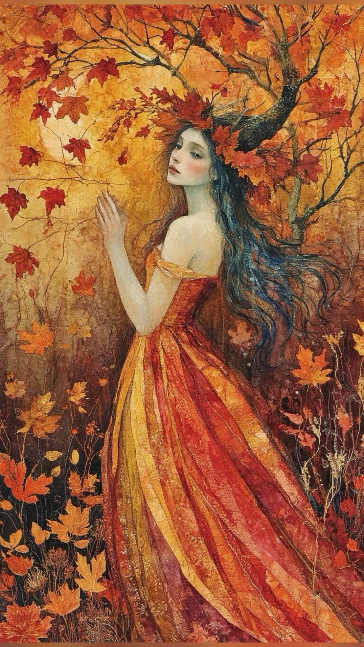 Reine d’automne … – Plumes pointes palettes et partitions