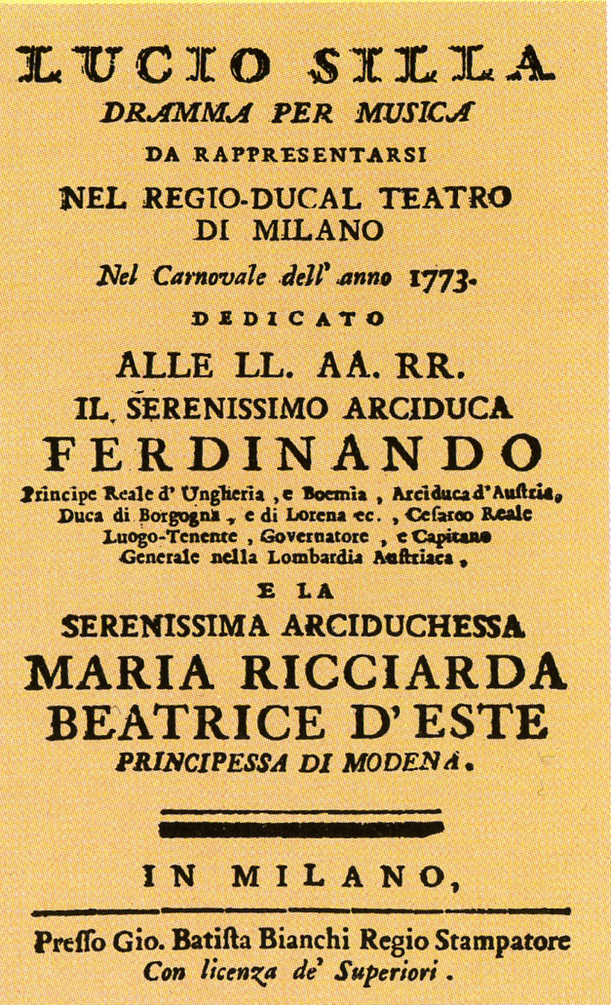 &nbsp;&raquo; Pupille Amate &nbsp;&raquo; & &nbsp;&raquo; In un instante parto m&rsquo;affreto &nbsp;&raquo; … Lucia Silla /&nbsp;MOZART